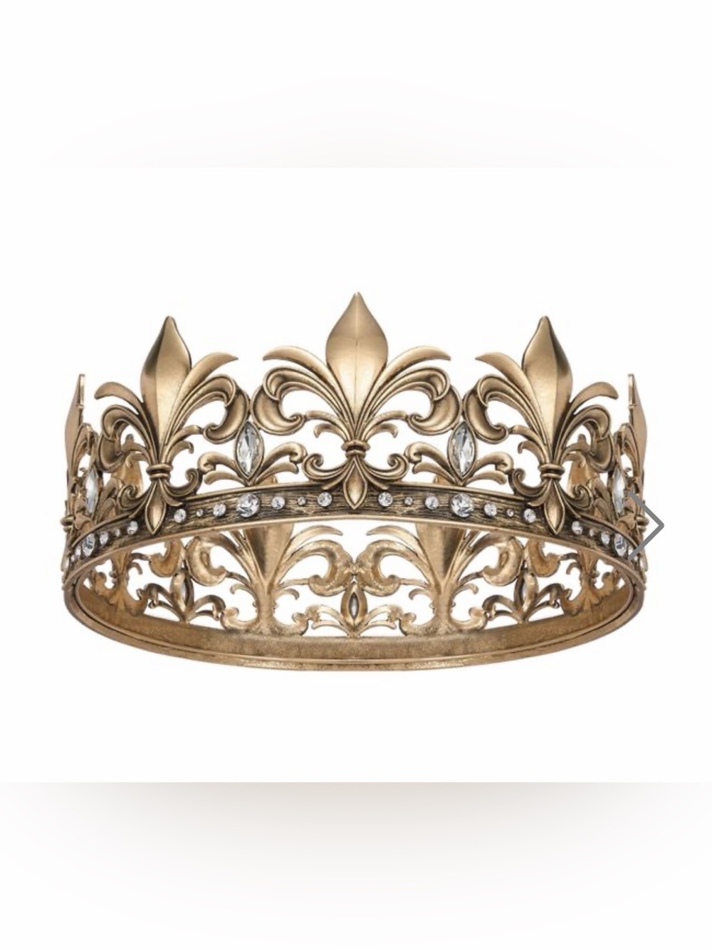 SWEETV Antique Gold King Crown for Men/Women (Unisex), Men's Tiara Princess